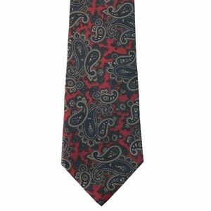 Paisley Silk Tie Bert Pulitzer Navy Red